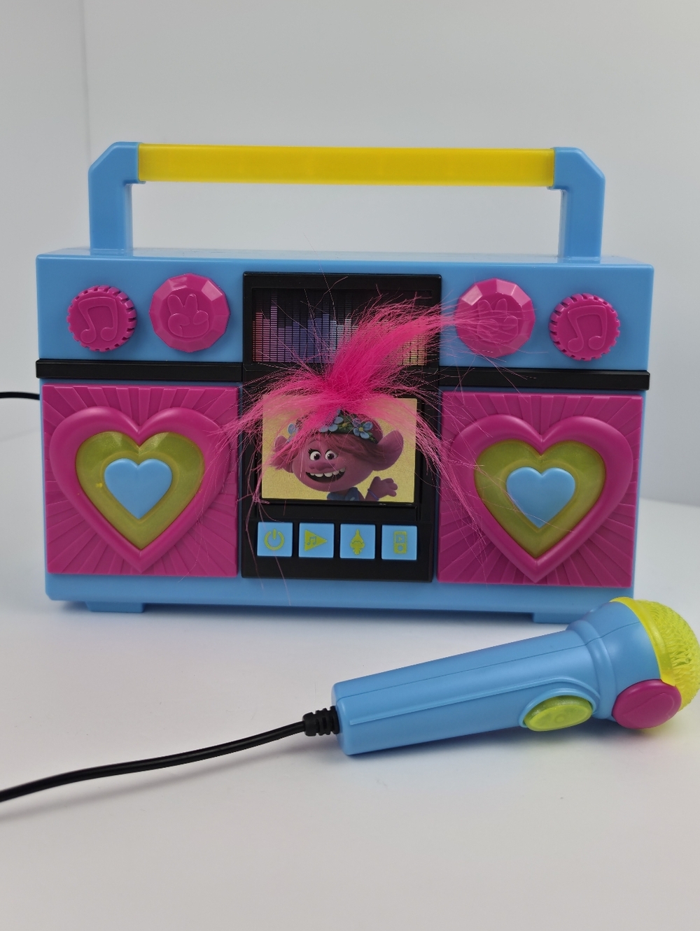 Trolls World Tour Karaoke Boombox w/ Mic Lights Sound TR-115 Kids Toy Tested - Picture 3 of 5